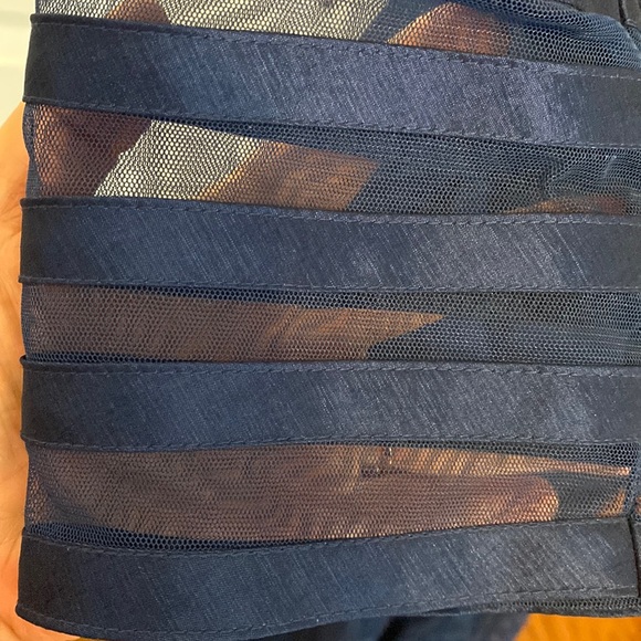 Vintage Emma Fashions Cocktail /wedding Navy gown- size 6 - Picture 11 of 14